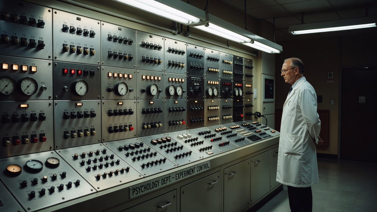 The Milgram obedience laboratory — ordinary people, ordinary rooms